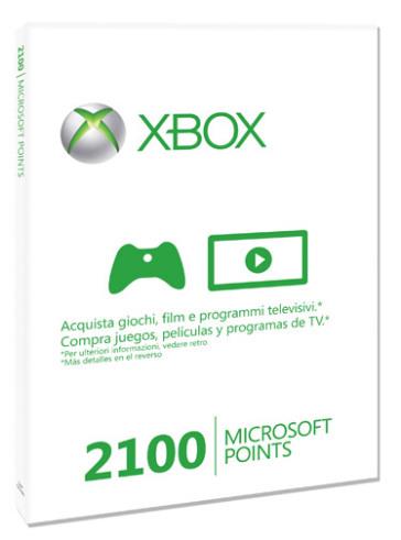 MICROSOFT Xbox 360 Live 2100 Points Card